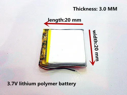 

3.7V,90mAh,[302020] PLIB,Polymer lithium ion / Li-ion battery for speaker,MP5,Bluetooth earphone,MP3,MP4,SMART WATCH