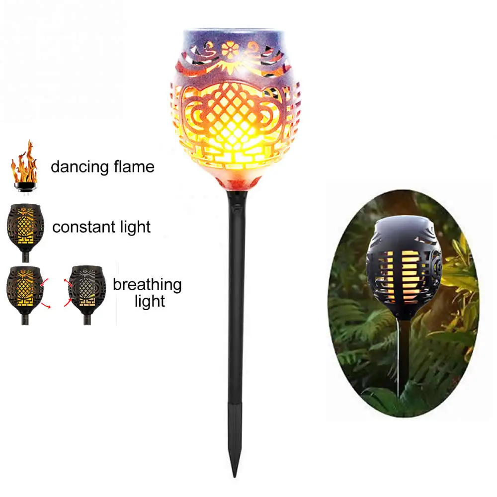 

4pcs/lot Solar 96LEDs Lawn Dancing flame Torch Lights radar 3 working mode 1/4 PCS Solar lights Tor to Landscape Garden Lamp To