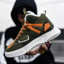 Times New/Мужские ботинки в римском стиле; зимние теплые ботинки на меху; мужские зимние ботинки; Мужская обувь; Модные ботильоны на резиновой подошве