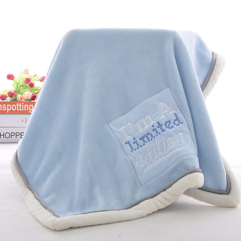 Baby Blanket Thermal Fleece Cobertor Infantil Swaddle Nap Receiving Stroller Wrap Newborn Baby Bedding Bebe Blanket
