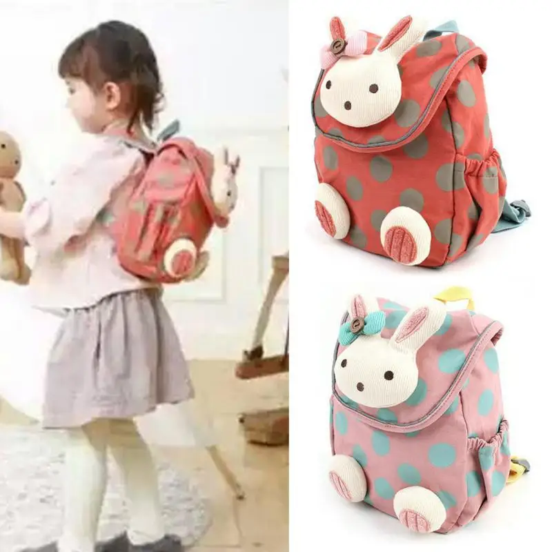

Children Schoolbags Cartoon Cute Animal Girls Kindergarten Bag Rabbit Plush Toddler softback Backpack High Quality 1Pc #20