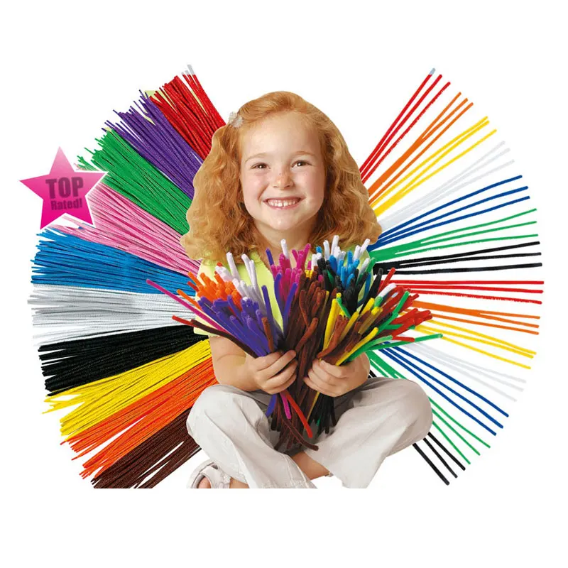 200 шт., детские игрушки ручной работы, радужная палочка, цветные стебли, плюшевые игрушки для детского сада, развивающие игрушки ручной работы