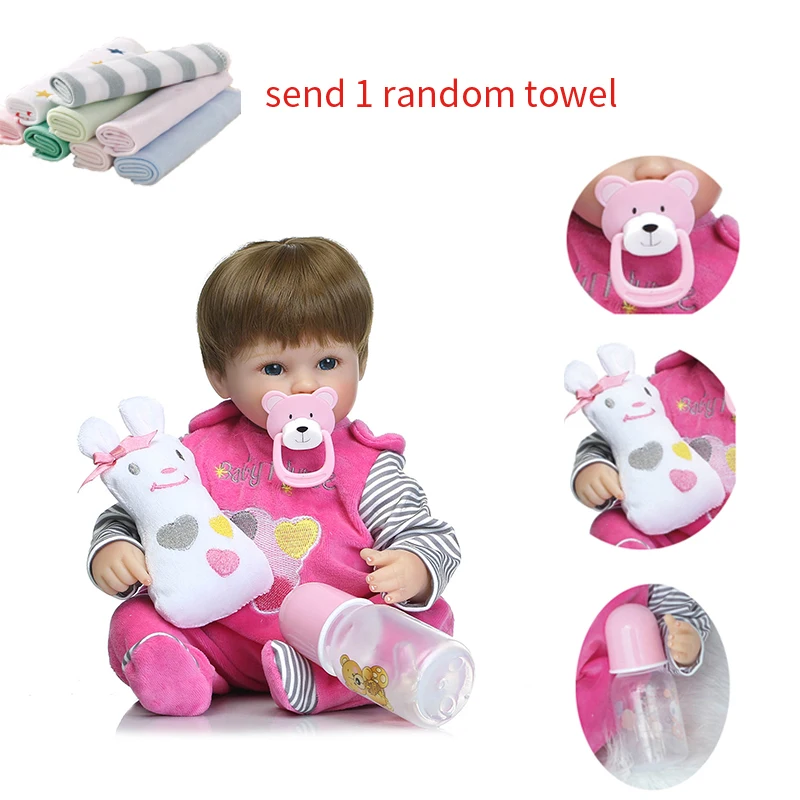 

40cm Baby Silicone Doll Reborn Baby Doll Skin Lifelike Simulated Soft Toy Child Doll Reborn Toddlers Handmade Dolls Toys For Kid