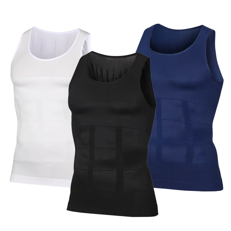 Men Body Shapers Fitness Elastic Beauty Abdomen Tight Fitting Sleeveless Shirt Tank Tops Shape Vests Slimming Boobs Shaping Vest