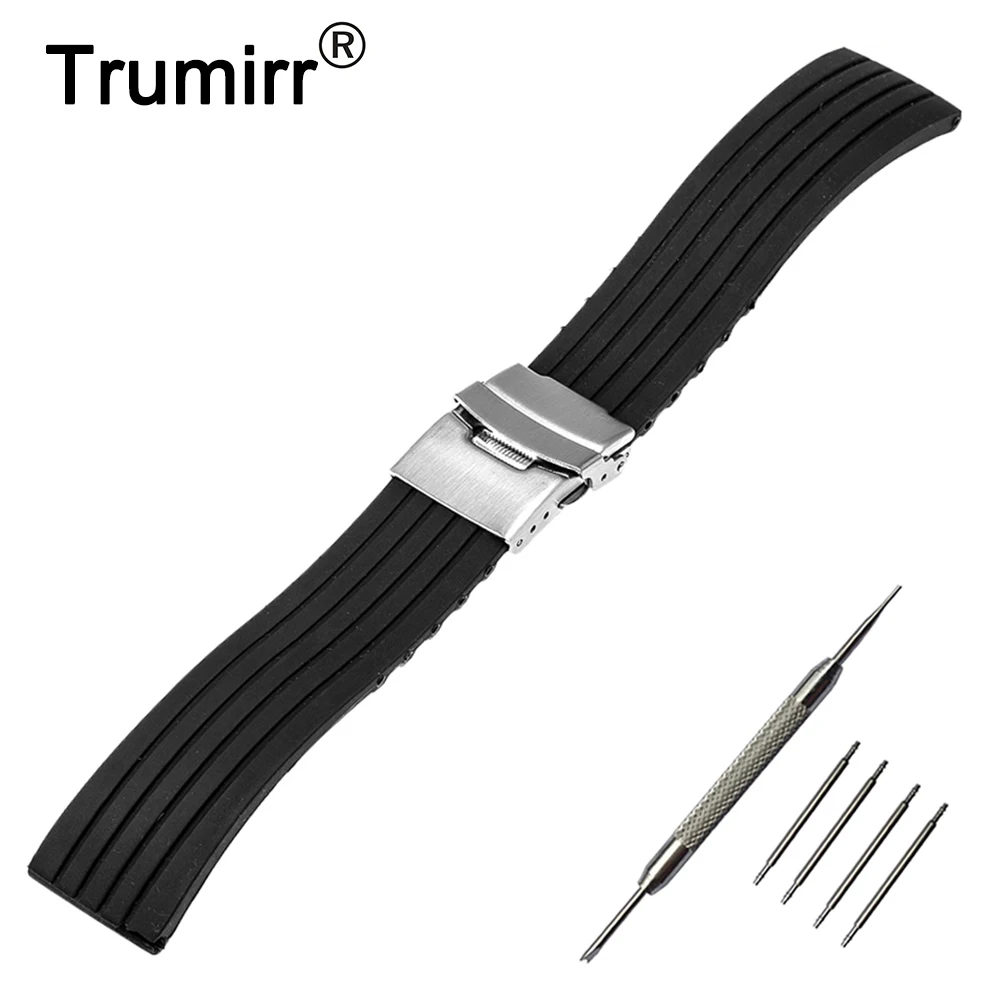 Силиконовый резиновый ремешок 20 мм для Samsung Gear S2 Classic (SM-R7320) Motorola Moto 360 2 42 2015 умных