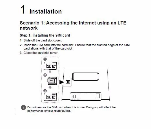 Huawei B310s-927 LTE FDD 1800 TDD2300Mhz LAN/WAN Mobile Wireless VOIP CPE Router