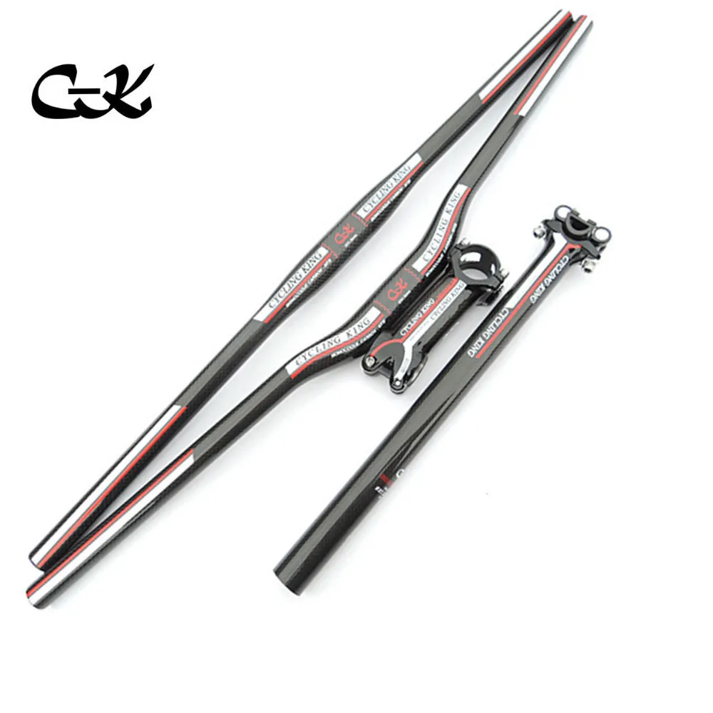 Specials!3k finish Carbon Fiber MTB Handlebar Bicycle Stem+ Carbon