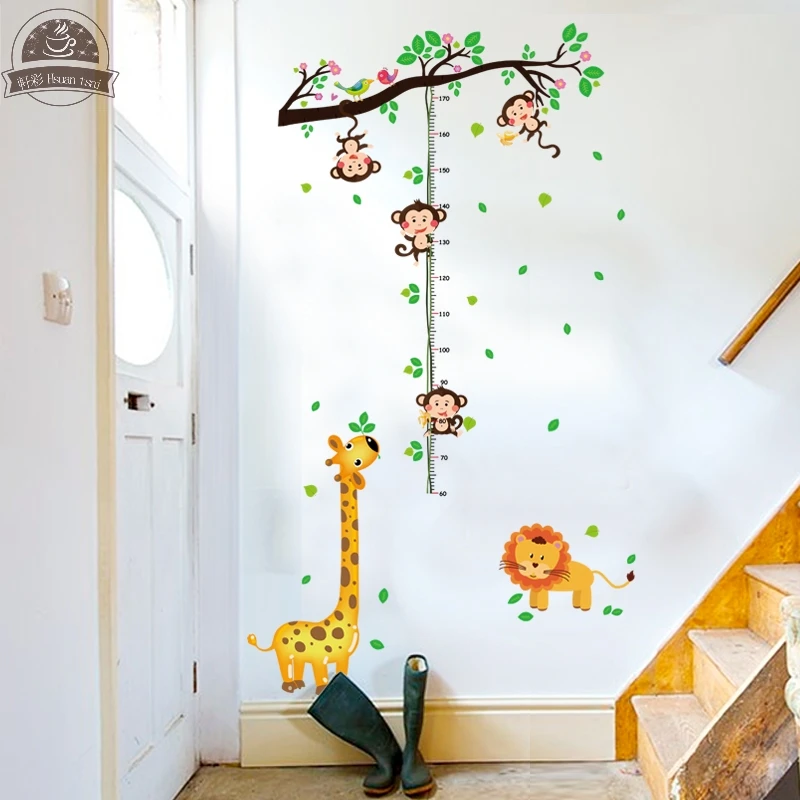 حديقة الحيوان الأطفال ارتفاع DIY الفينيل ملصقات الحائط للأطفال غرف ديكور المنزل الفن الشارات 3D المشارك خلفيات الديكور حديقة الحيوان الأطفال ارتفاع DIY الفينيل ملصقات الحائط للأطفال غرف ديكور المنزل الفن الشارات 3D المشارك خلفيات الديكور