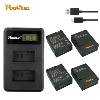 

5V LCD Dual Charger +4Pcs 1600mAh AHDBT-301 AHDBT-302 Batteries For GoPro Hero 3+ Go Pro Hero3 plus Action camera