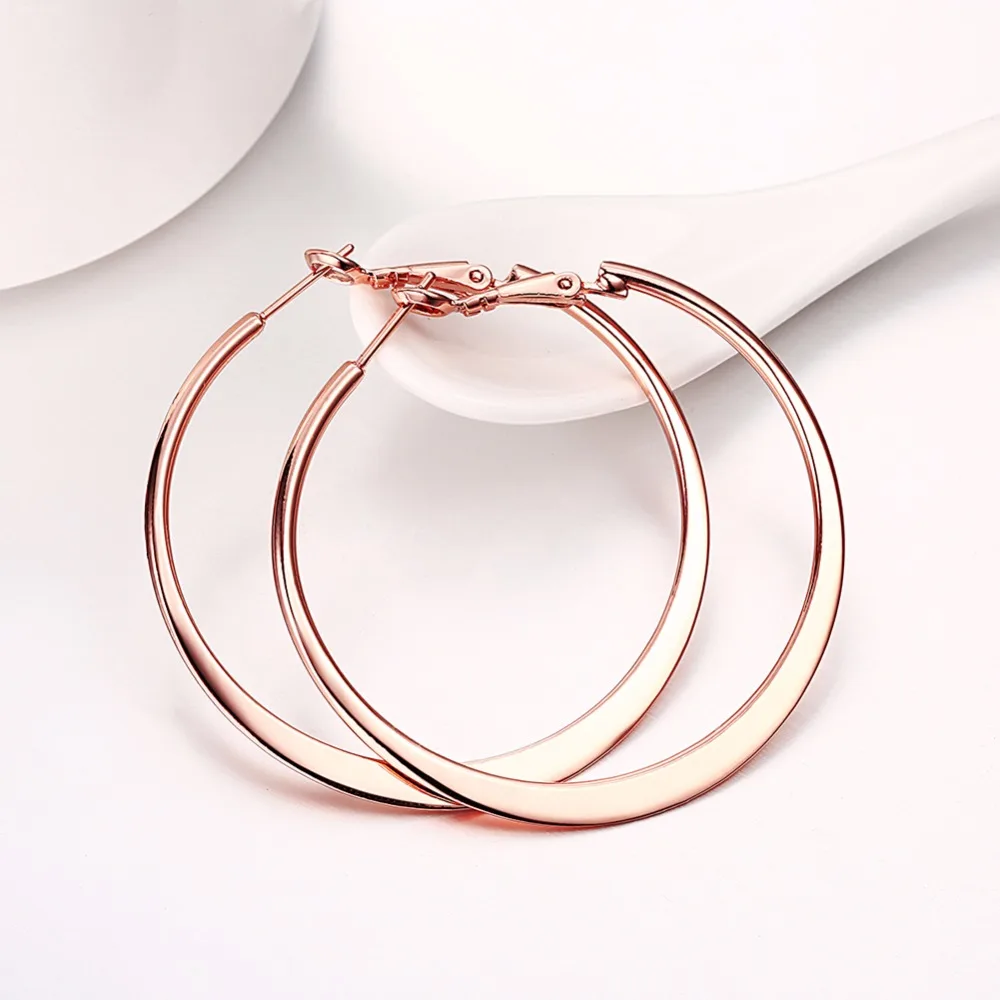 CHUKUI Pendientes Mujer Hoop Earrings Female Big Circle Hoop Earrings Gold  Silver  Rose Gold Earring For Women  Girl Jewelry (26)
