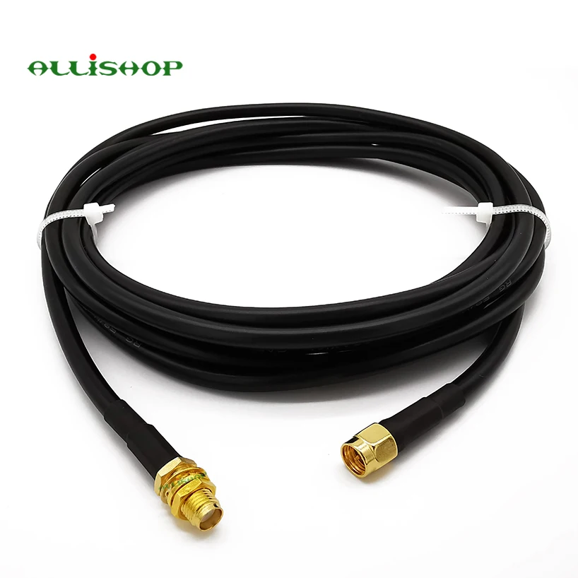 1-30 meters Low Loss Extension Antenna Cable RG58 SMA Male to SMA Female Connector Coaxial Pigtail For LTE 3G 4G LTE Ham ADS-B