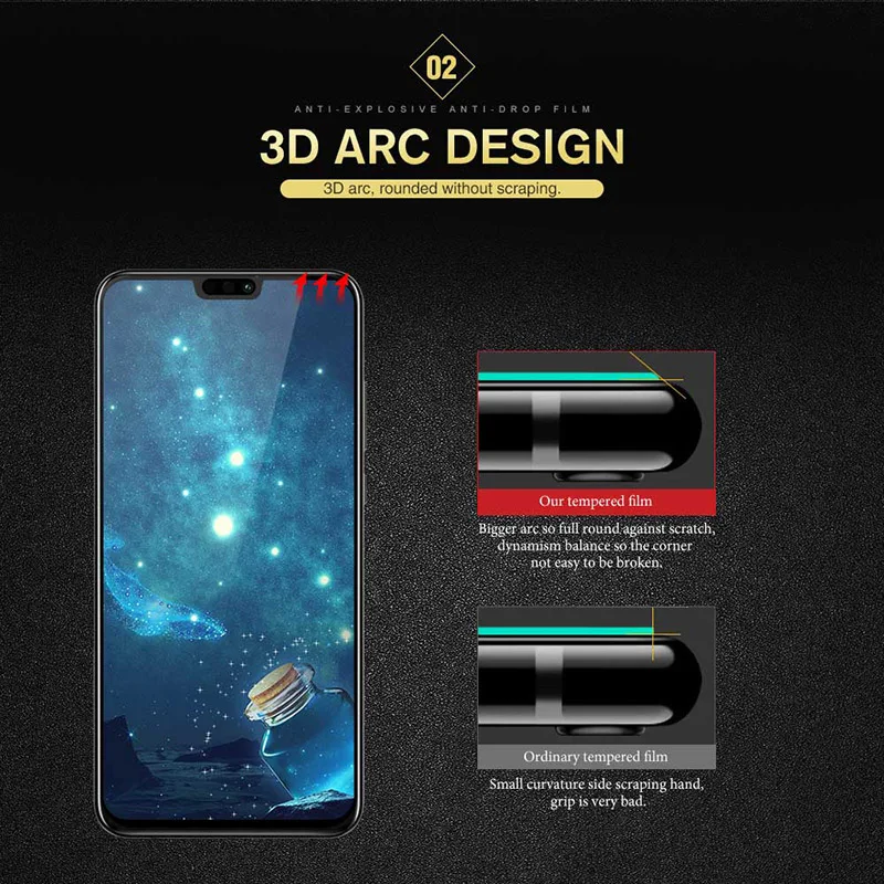 Закаленное стекло для Huawei Y9 2019 Enjoy 9 Plus 9H Взрывозащищенная защитная пленка экрана