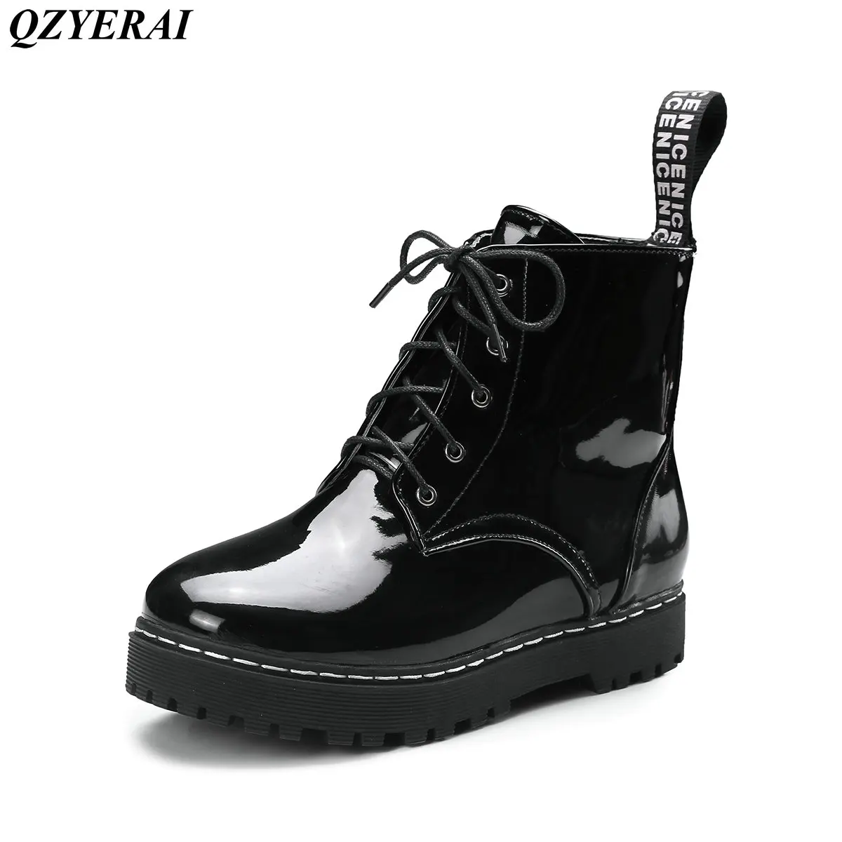 QZYERAI Autumn and winter low heel belt classic vintage Martin boots font b women s b