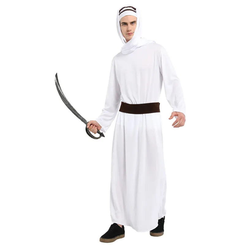 Adult Mens Lawrence of Arabia Costume Arab Warrior Cosplay Robe