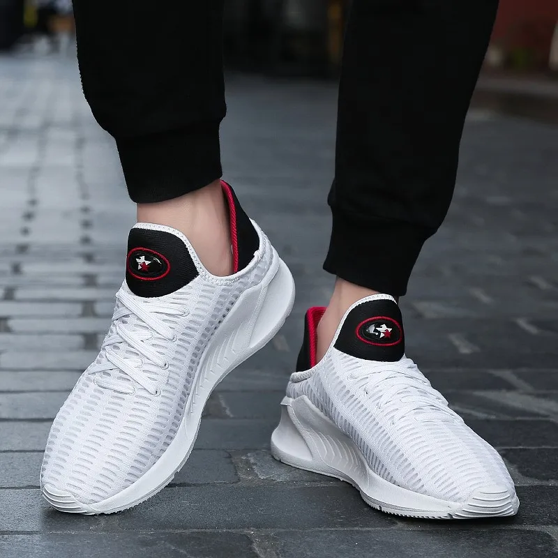 2018 Hommes Léger Printemps Caoutchouc Air Respirant Couple Été pink Mesh Transpiration white Black Chaussures Nouvelle on La En Slip Sneakers grey Plein Absorbant Mode De rwx8UrPq4