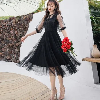 

Summer Ladies beautiful Fairy long dress lantern sleeves mesh maxi dress elegant party dress plus size vestidos de festa L-XXXXL