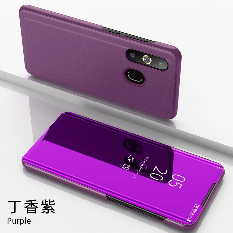 

Mirror Case For Samsung Galaxy A30 Flip Cases Cover Leather + Plastic Book Style Protector Case For Samsung A30