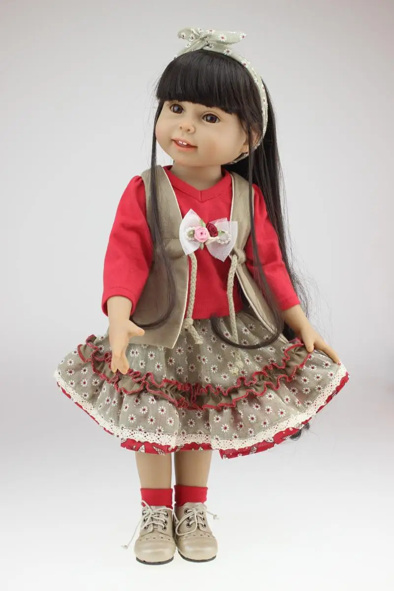 

45cm American Girl Dolls Handmade Lifelike Little Toddler Girls Doll Kids Play House Toy Princess Dolls Collection