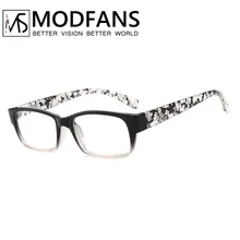 Reading Glasses Women Glasses Male Square PC Frame Clear Glass Lens Fashion design With Diopter 1 1.5 2 2.5 3 3.5 4