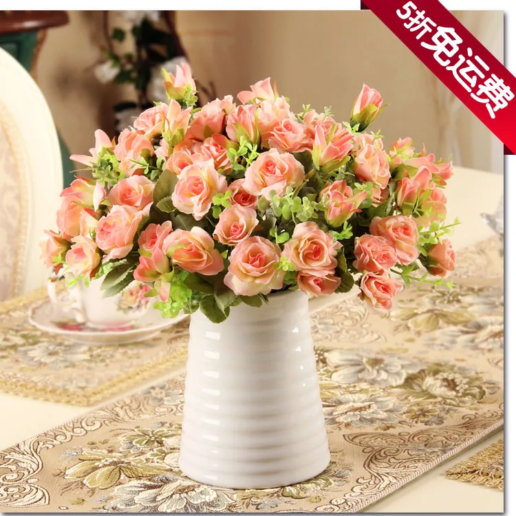 

Artificial flower artificial flower home decoration flower brief fashion thread vase artificial flower set