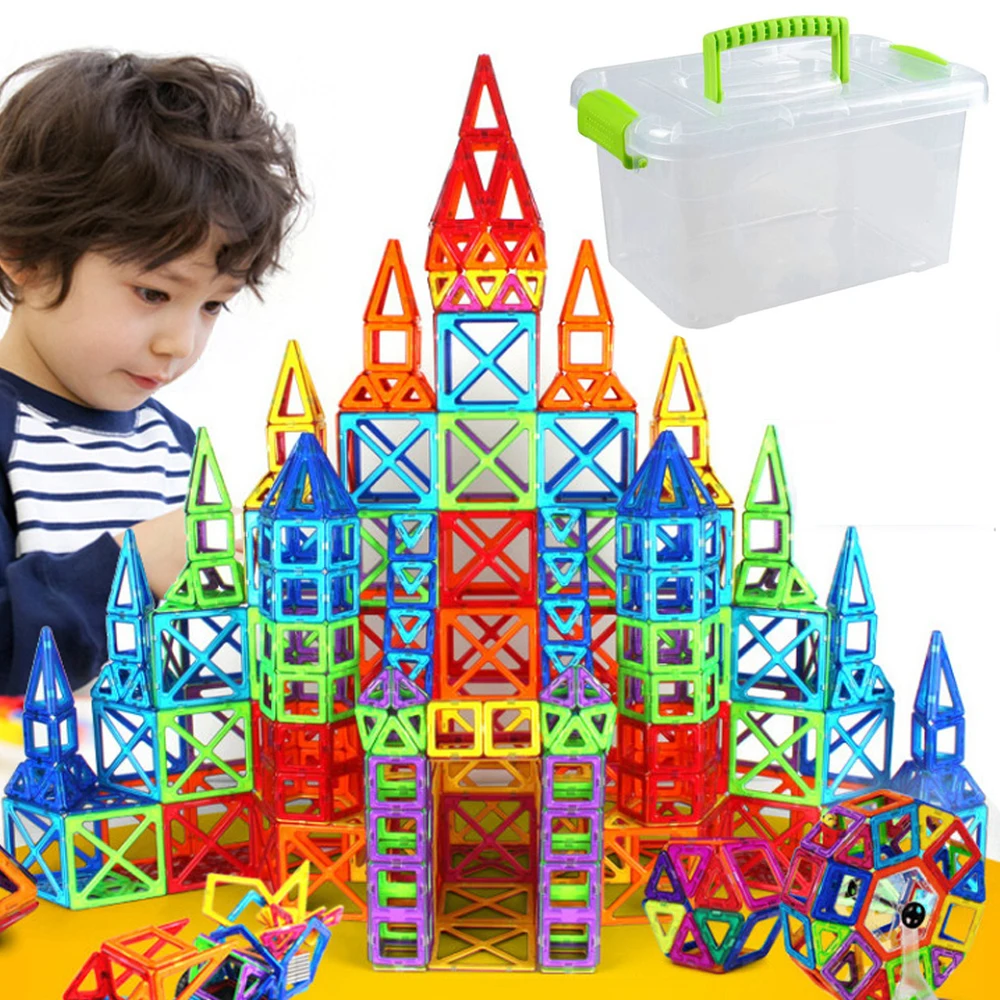 

Creative Mini Magnetic Building Blocks Tiles Magnet Designer Construction Blocks For Toddlers Best 3D Educational Toys For Child