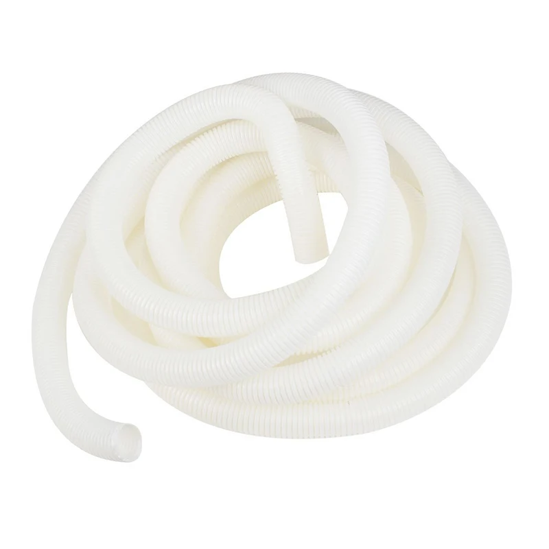 

7 Meters 29mm Dia White Plastic Flame Retardant Corrugated Hose