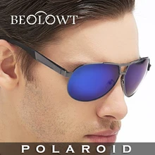 BEOLOWT Модного бренда Солнцезащитные Очки Polaroid мужчины Поляризованные Вождения Алюминиевый Магниевого Сплава Солнцезащитные Очки для мужчин BL308