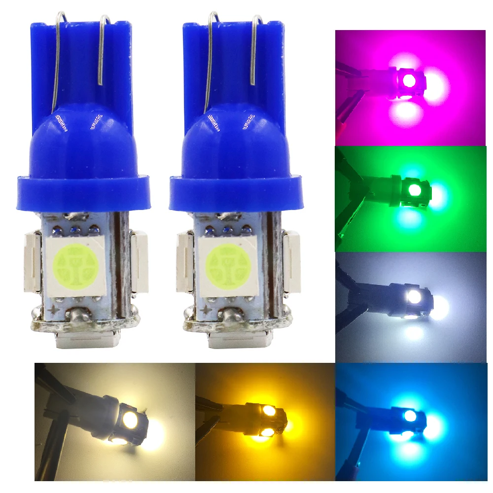 YSY 300 шт. t10 5led W5W T10 5smd 5050 супер яркий авто led освещение Клин Авто Автомобиль stlying |