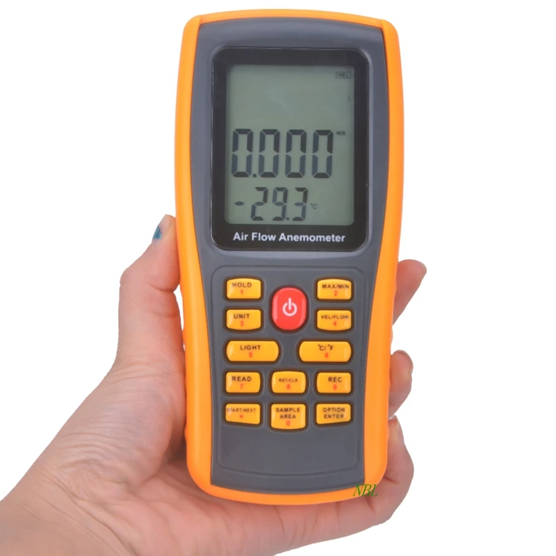 Digital LCD Anemometer Tachometer With USB Wind Speed Measurement