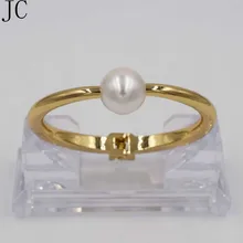 Роскошный Дубай кристалл браслет заполненный золотом браслеты для женщин Элегантные жемчужные Ювелирные Изделия Манжета браслет