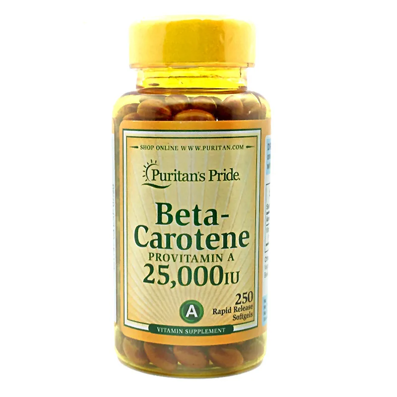 

Free shipping beta carotene Provitamin A 25000 IU 250 pcs