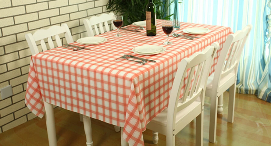Plaid Pvc Plastic Tablecloth Waterproof Oil Disposable Dining Table Plaid Pvc Plastic Tablecloth Waterproof Oil Disposable Dining Table Cloth Midsweet 137cm