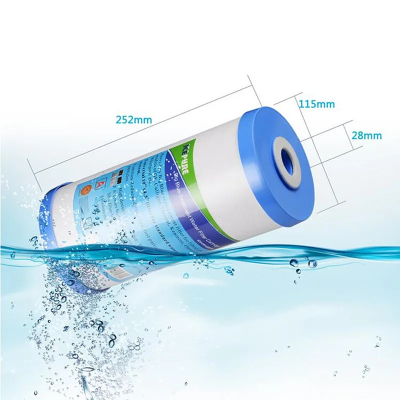 

Big Fat PP Sediment Filter Activated Carbon Composite Filter Cartridge 10"x 4.5" For Standard Water Filter System