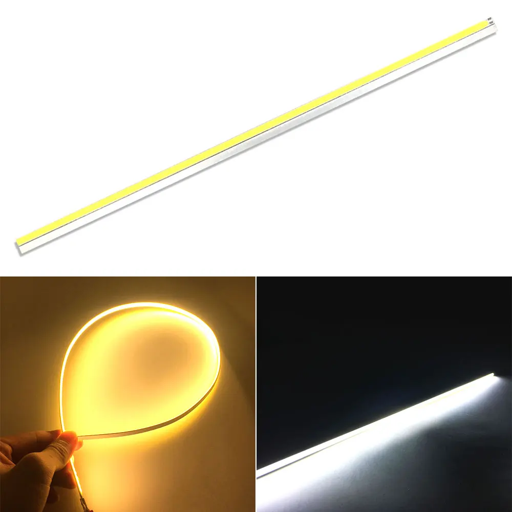Светодиодная лента водонепроницаемая 60 см 50 40 30 20 12 в пост. Тока|lamp bulb|cob chipcold white |