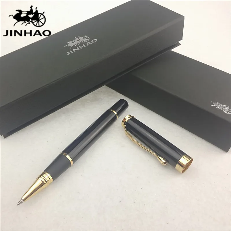 

1pc/lot JINHAO 500 Roller Ball Pen Black Pen Gold Clip Material Escolar Caneta Jinhao ink Pen School Supplies 13.6*1.8cm