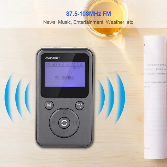 Digital Radio DAB/DAB+ Decoding  87.5-108MHz Smooth 8-hour Listening DAB FM Radio