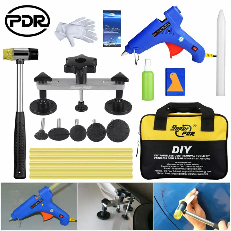 

PDR Tools Paintless Dent Repair Hail Removal Glue Gun Dent Puller Repair Kit Set