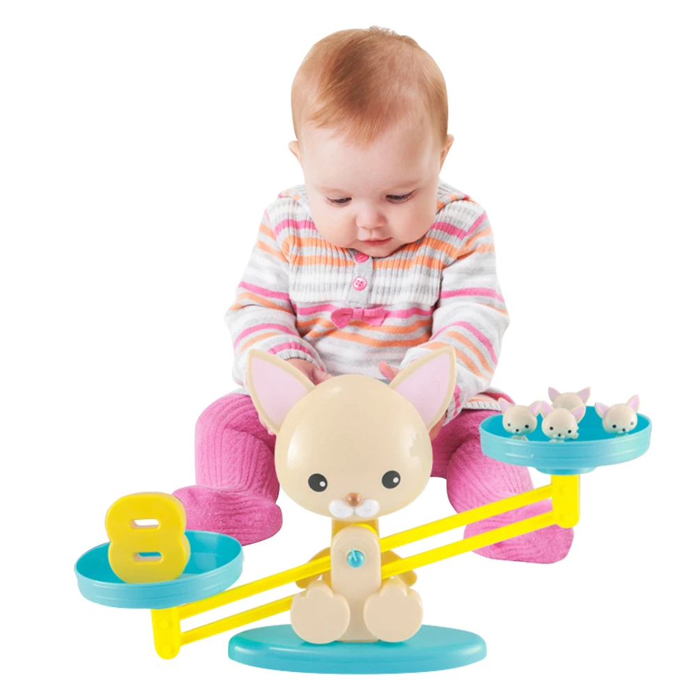 New Puppy Up Weigh Balance Learning Counting Numbers Math Educational Toys For Children Kids