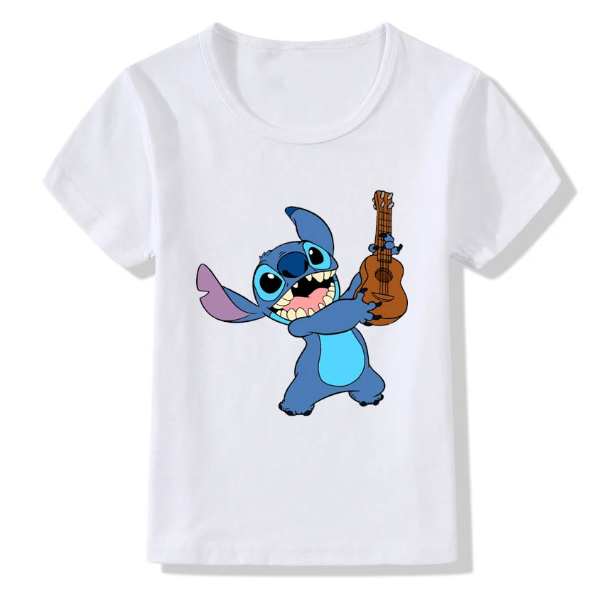 

Anime Stitch Cartoon Printing T Shirts Children Fashion O Neck Cotton Shirt Clothes Boys Girls Sweatshirt