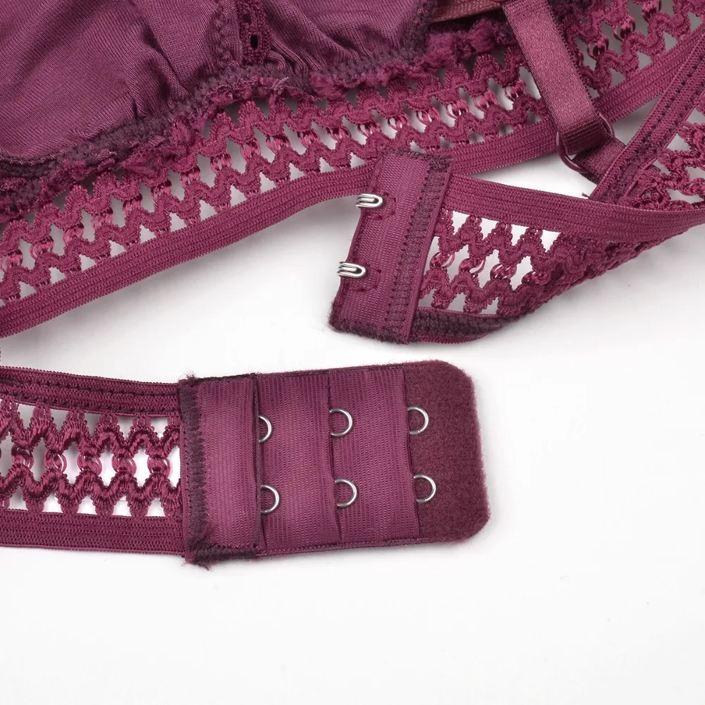 Deruilady New Women Sexy Lace bra set Solid Women Underwear girls Push Up Bra Set Sexy Lingerie Bra and Panty Set Bras+Panties