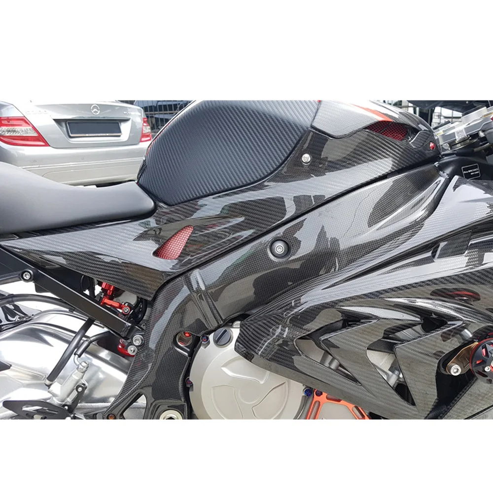 Motorcycle Accessories Carbon Fiber Tank Side Panel Fairing Kits Cover For BMW S1000RR S 1000 RR 2015 2016 2017 2018 (2)