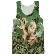 Сексуальная 3d печатная майка для мужчин Модная одежда дамы принимает подушку бой сорняков майка с принтом Свободная рубашка без рукавов мужской жилет