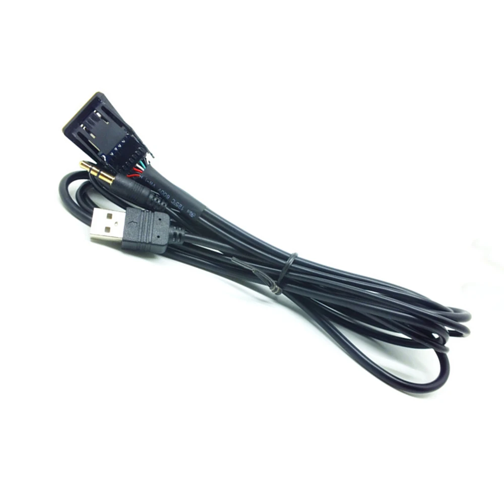USB Кабель-адаптер 1 5 м переключатель 3 мм аудиоразъем AUX кабель удлинитель