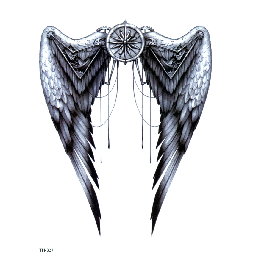 Механические крылья водонепроницаемые временные татуировки наклейки на боди-арт татуировки Поддельные тату наклейка для рук хна Временные татуировки рукава