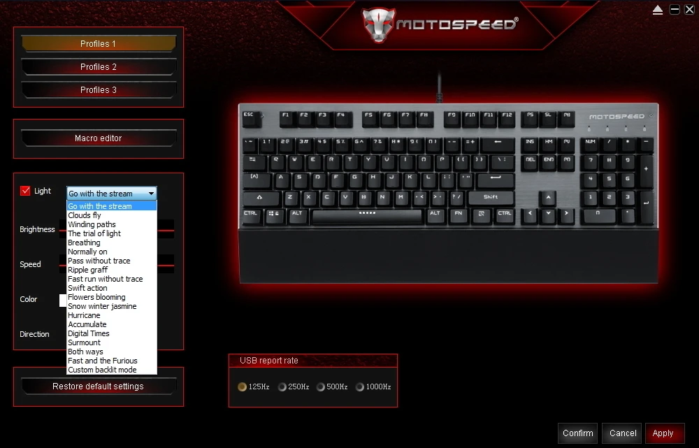 Motospeed CK108 Wired Mechanical Keyboard 