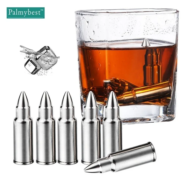 

Creative 304 Stainless Steel Whiskey Stones Ice Cubes bucket Magic Vodka Wine beer Cooler Bar Tools Whisky Holder beer chiller