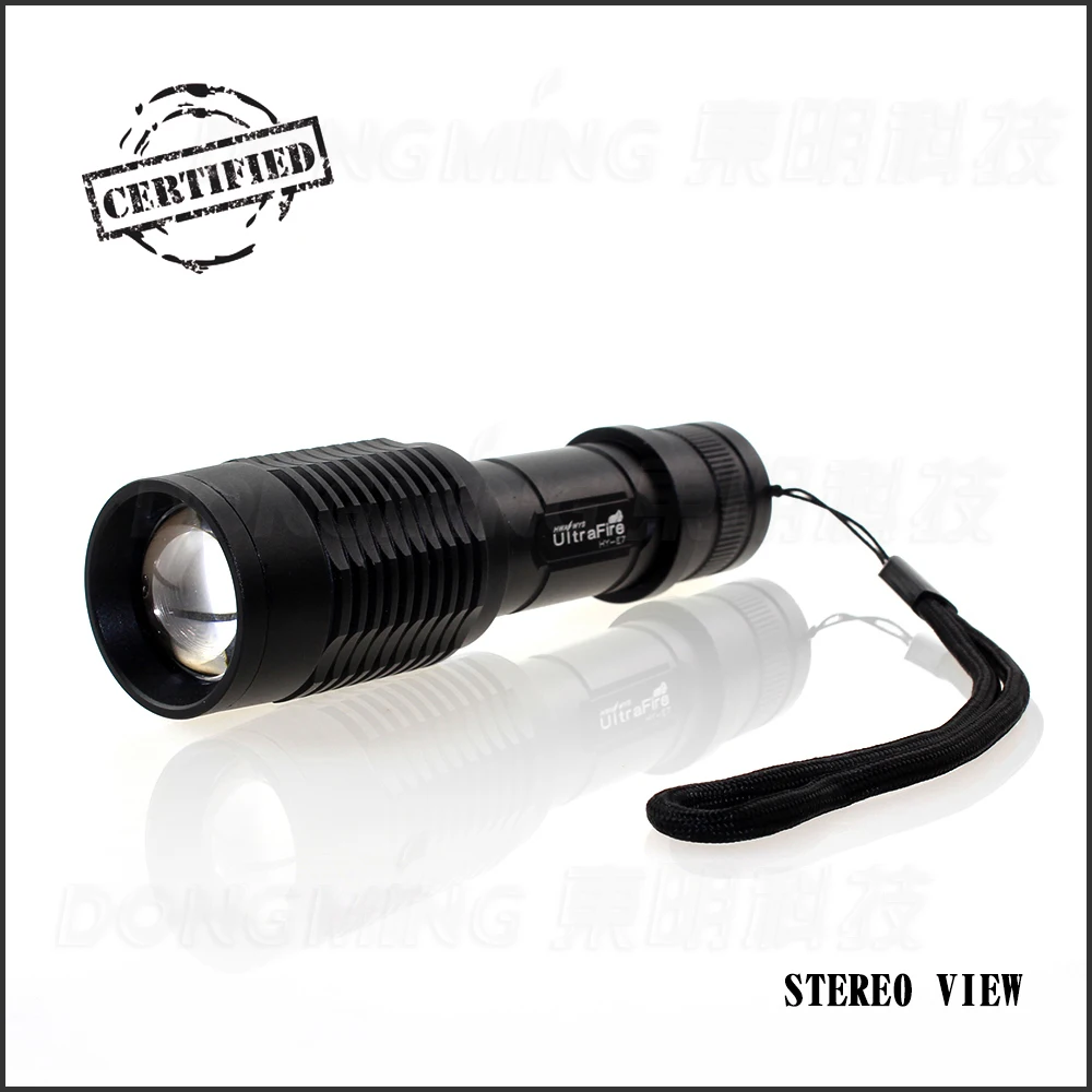 

led flashlight 5000 lumens cree xml t6 torch lamp flashlights long-range zoom powered by 1 piece 18650 battery