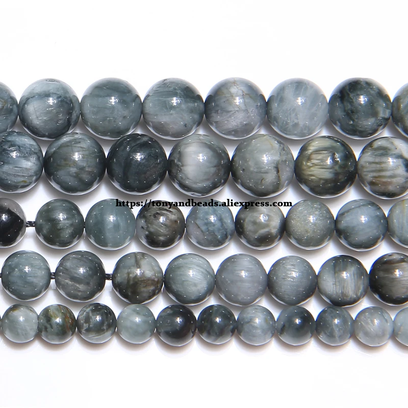 

Free Shipping Natural Stone Hawk's Eye Round Loose Beads 6 8 10 MM Pick Size for Jewelry Making