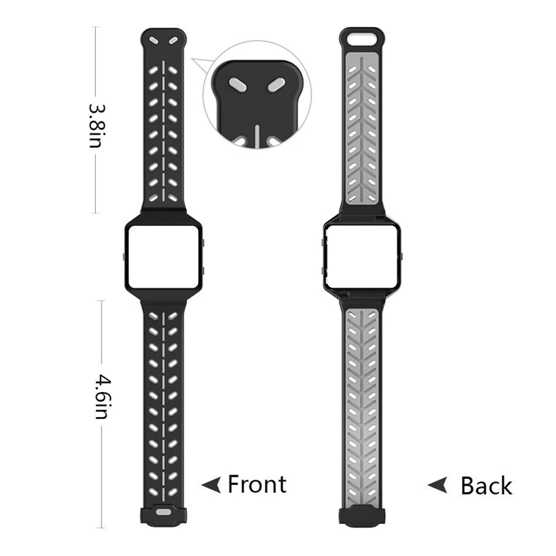 Bemorcabo Спортивные Мягкие силиконовые часы ремешок Браслет замена с рамкой для Fitbit Blaze Смарт фитнес-часы