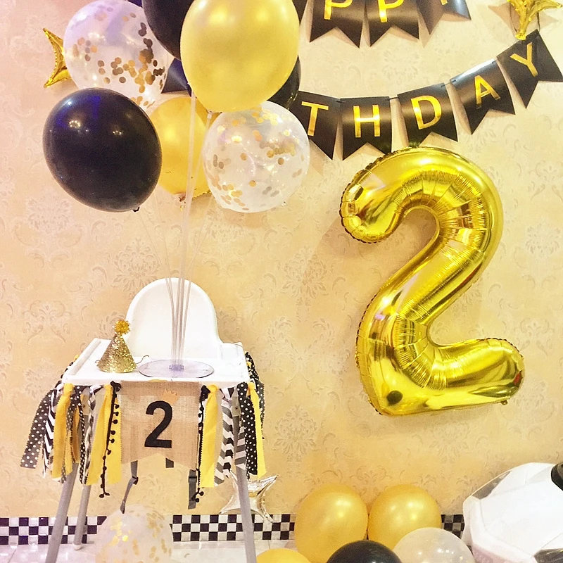 

42 inch Golden ballon Digital Float Number Balloon Birthday Party Wedding Date Anniversary Decoration 1 2 3 4 5 6 7 8 9 0